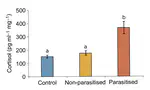 Parasite infection directly impacts escape response and stress levels in fish